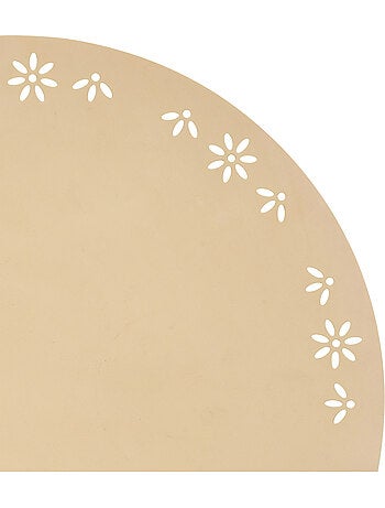 Mantel individual decorativo redondo con motivo floral