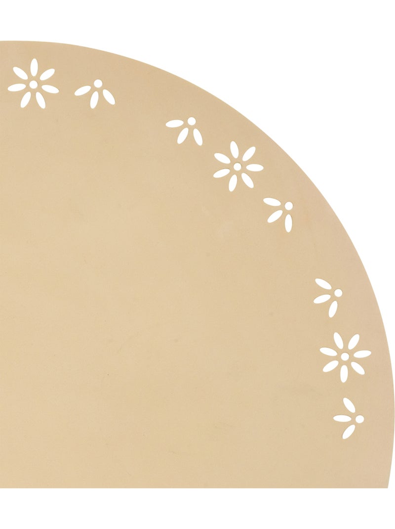 Mantel individual decorativo redondo con motivo floral Beige - Kiabi