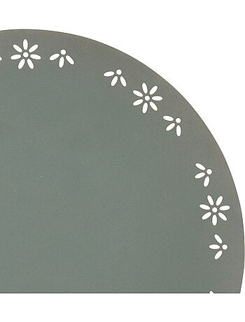 Mantel individual decorativo redondo con motivo floral