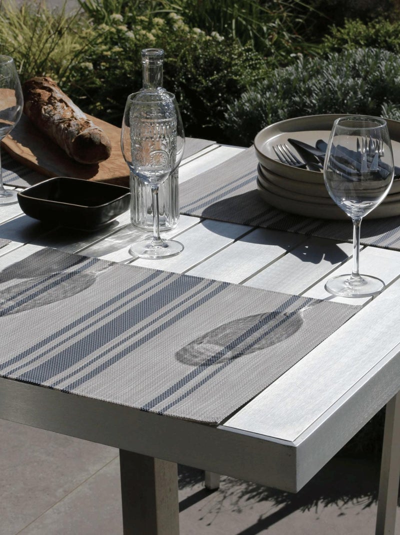 Mantel individual lavable con rayas finas Azul marino - Kiabi