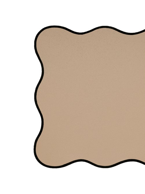 Mantel individual rectangular, liso con bordes ondulados - Kiabi