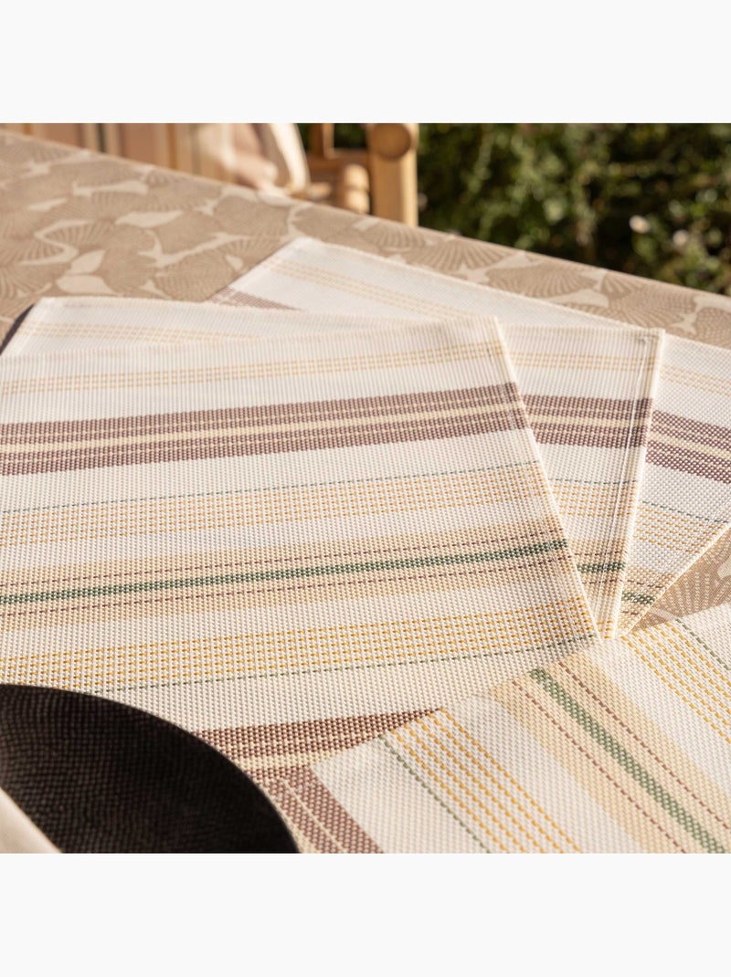 Mantel individual rectangular revestido Taupe - Kiabi