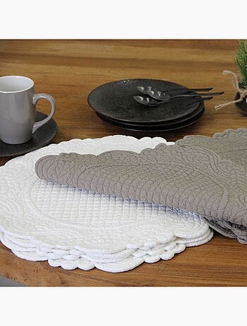 Mantel individual redondo lavable