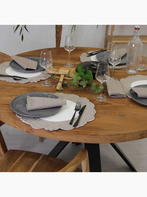 Mantel individual redondo lavable - Kiabi