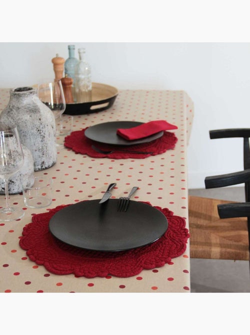 Mantel individual redondo lavable - Kiabi