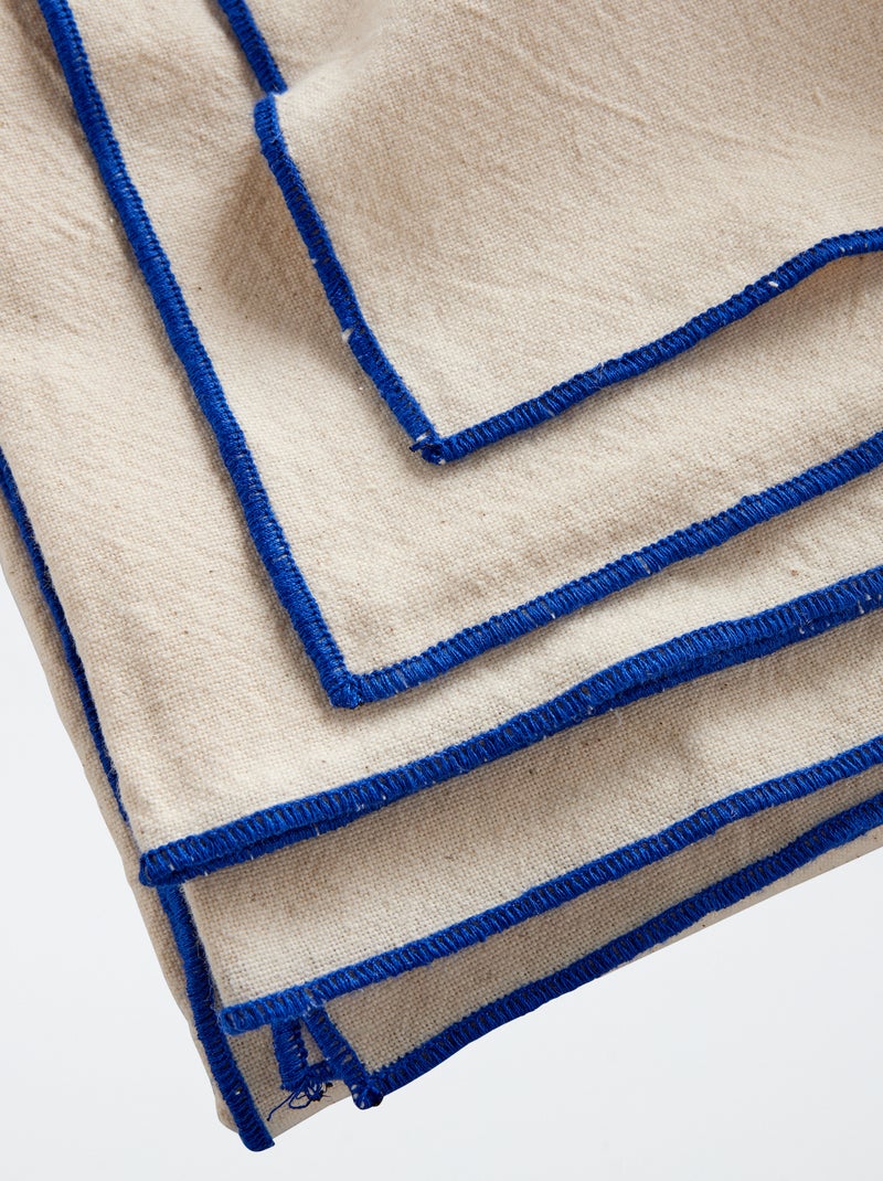 Mantel liso de algodón AZUL - Kiabi