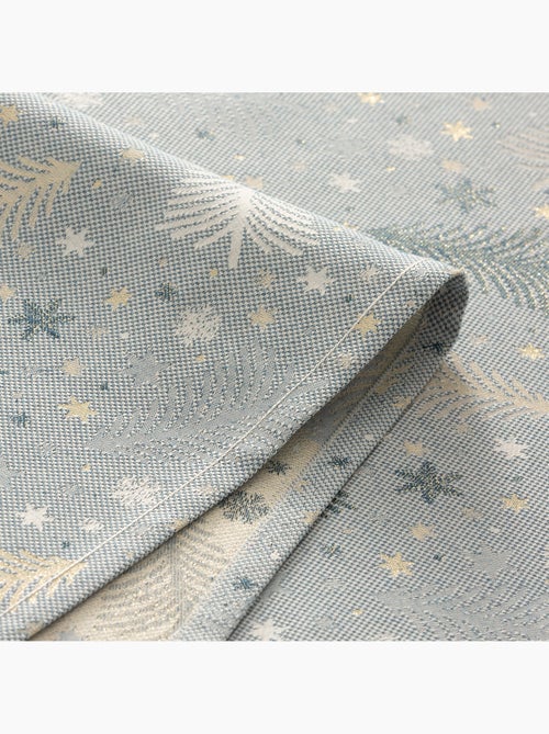 Mantel navidad algodón, abetos y estrellas relieve dorado - gamusi - Kiabi Mantel navidad algodón, abetos y estrellas relieve dorado - gamusi - Kiabi
