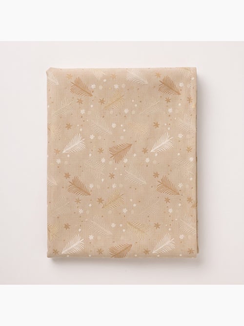 Mantel navidad algodón, abetos y estrellas relieve dorado - gamusi - Kiabi Mantel navidad algodón, abetos y estrellas relieve dorado - gamusi - Kiabi