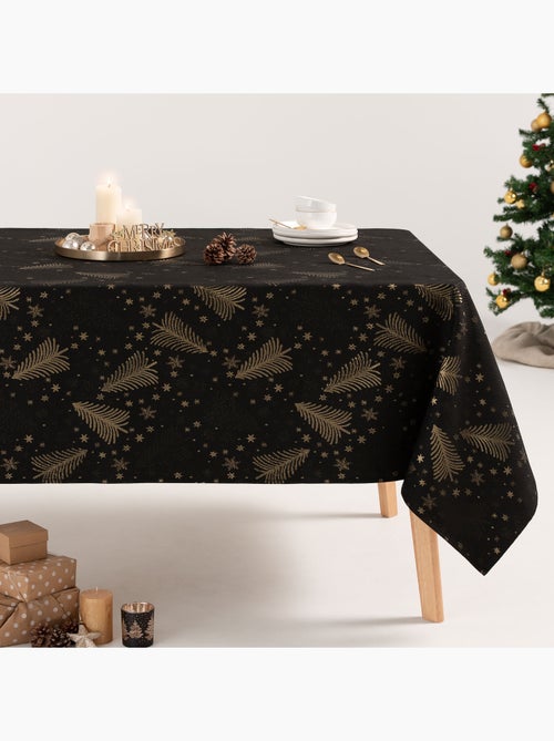 Mantel navidad algodón, abetos y estrellas relieve dorado - gamusi - Kiabi Mantel navidad algodón, abetos y estrellas relieve dorado - gamusi - Kiabi