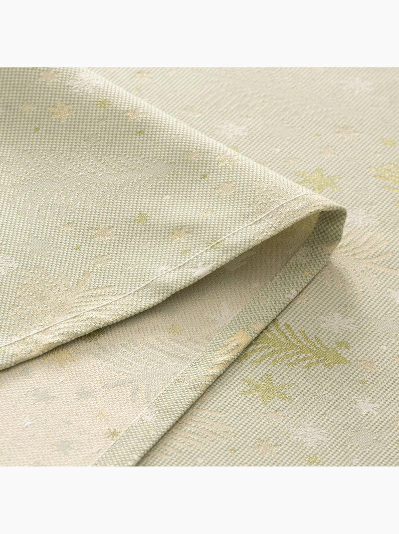 Mantel navidad algodón, abetos y estrellas relieve dorado - gamusi Verde/Oro - Kiabi
