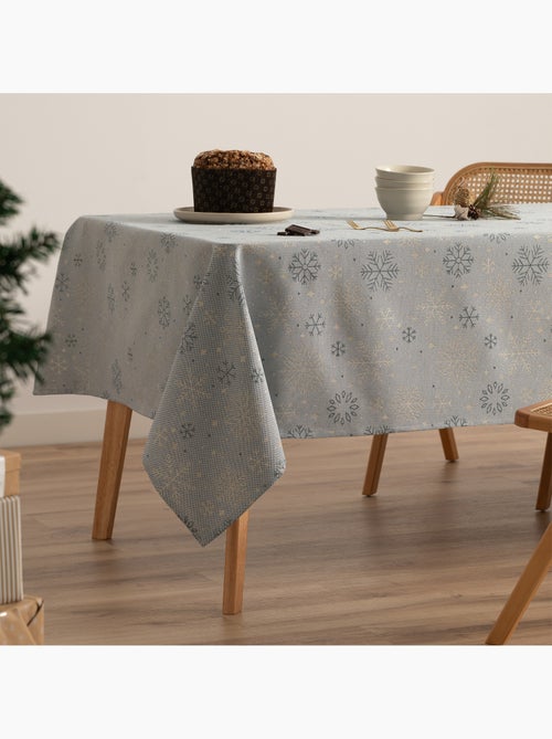 Mantel navidad algodón, copos de nieve relieve dorado - gamusi - Kiabi Mantel navidad algodón, copos de nieve relieve dorado - gamusi - Kiabi