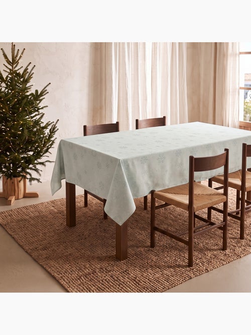 Mantel navidad algodón, copos de nieve relieve dorado - gamusi - Kiabi Mantel navidad algodón, copos de nieve relieve dorado - gamusi - Kiabi