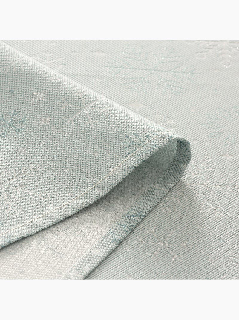 Mantel navidad algodón, copos de nieve relieve dorado - gamusi Azul Plateado - Kiabi
