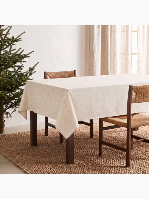 Mantel navidad algodón, motivos navideños relieve dorado - gamusi - Kiabi Mantel navidad algodón, motivos navideños relieve dorado - gamusi - Kiabi