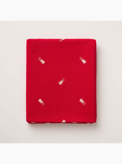 Mantel navideño con hilo lurex y abetos bordados en relieve - gamusi. - Kiabi
