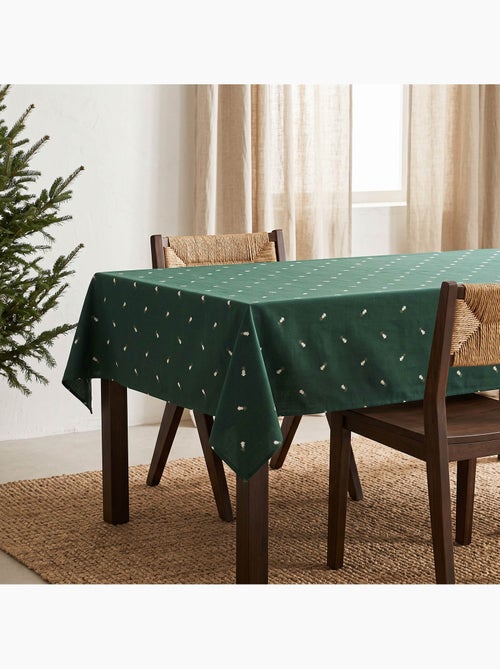 Mantel navideño con hilo lurex y abetos bordados en relieve - gamusi. - Kiabi Mantel navideño con hilo lurex y abetos bordados en relieve - gamusi. - Kiabi