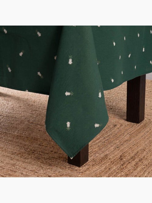Mantel navideño con hilo lurex y abetos bordados en relieve - gamusi. - Kiabi Mantel navideño con hilo lurex y abetos bordados en relieve - gamusi. - Kiabi