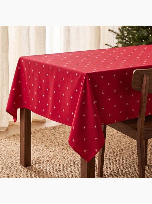 Mantel navideño con hilo lurex y estrellas bordadas en relieve - gamusi. - Kiabi