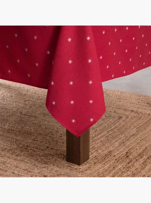 Mantel navideño con hilo lurex y estrellas bordadas en relieve - gamusi. - Kiabi