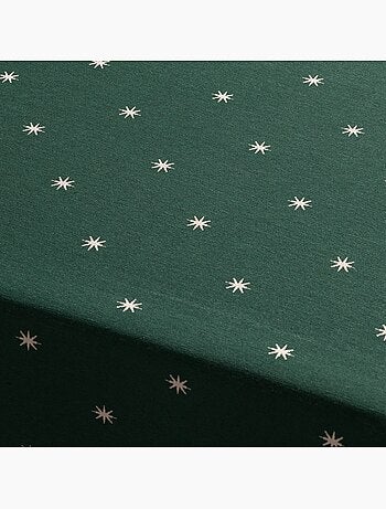 Mantel navideño con hilo lurex y estrellas bordadas en relieve - gamusi.