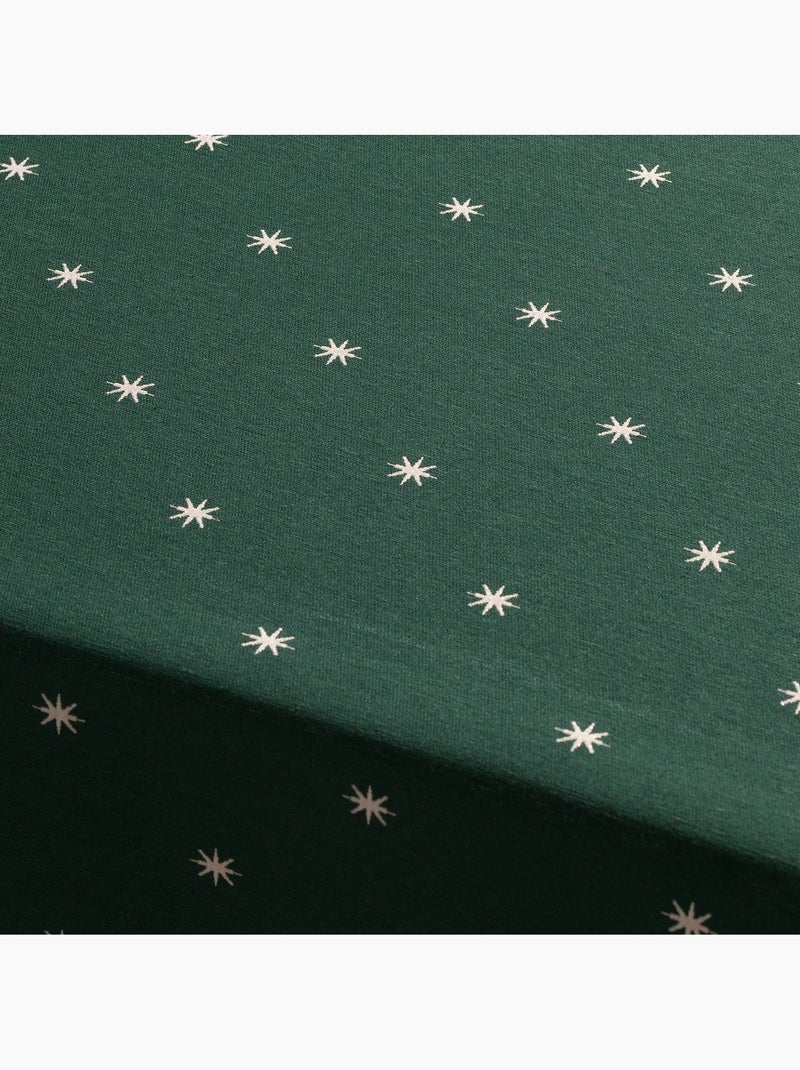 Mantel navideño con hilo lurex y estrellas bordadas en relieve - gamusi. Verde - Kiabi