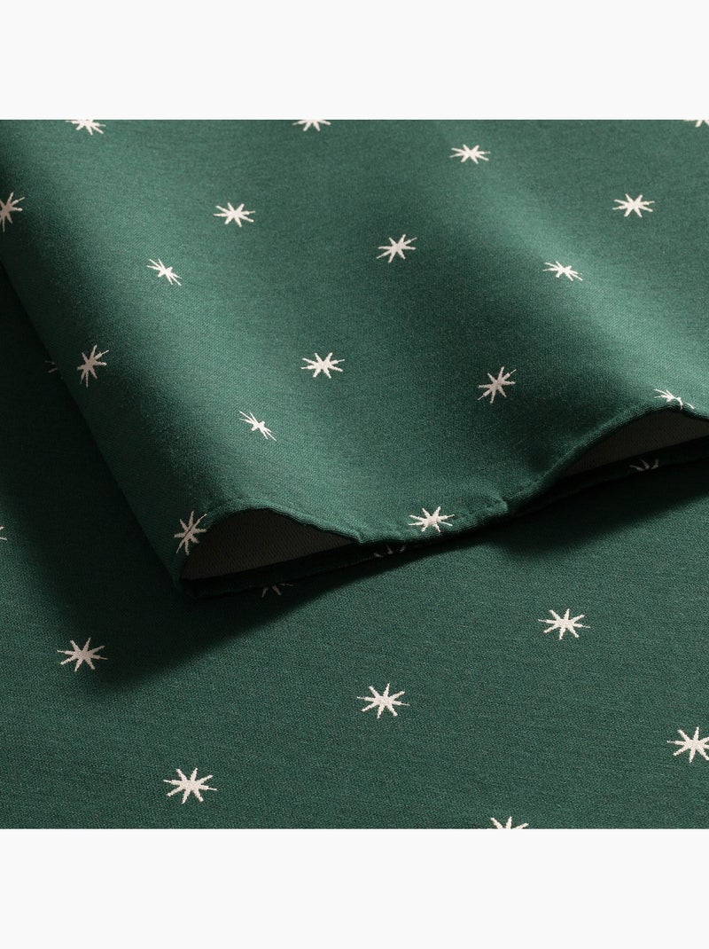 Mantel navideño con hilo lurex y estrellas bordadas en relieve - gamusi. Verde - Kiabi