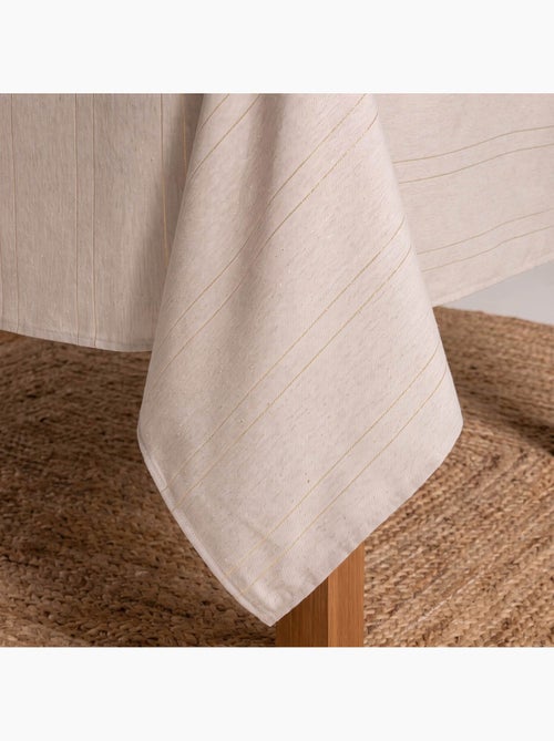 Mantel navideño con rayas de hilo lurex en relieve - gamusi. - Kiabi