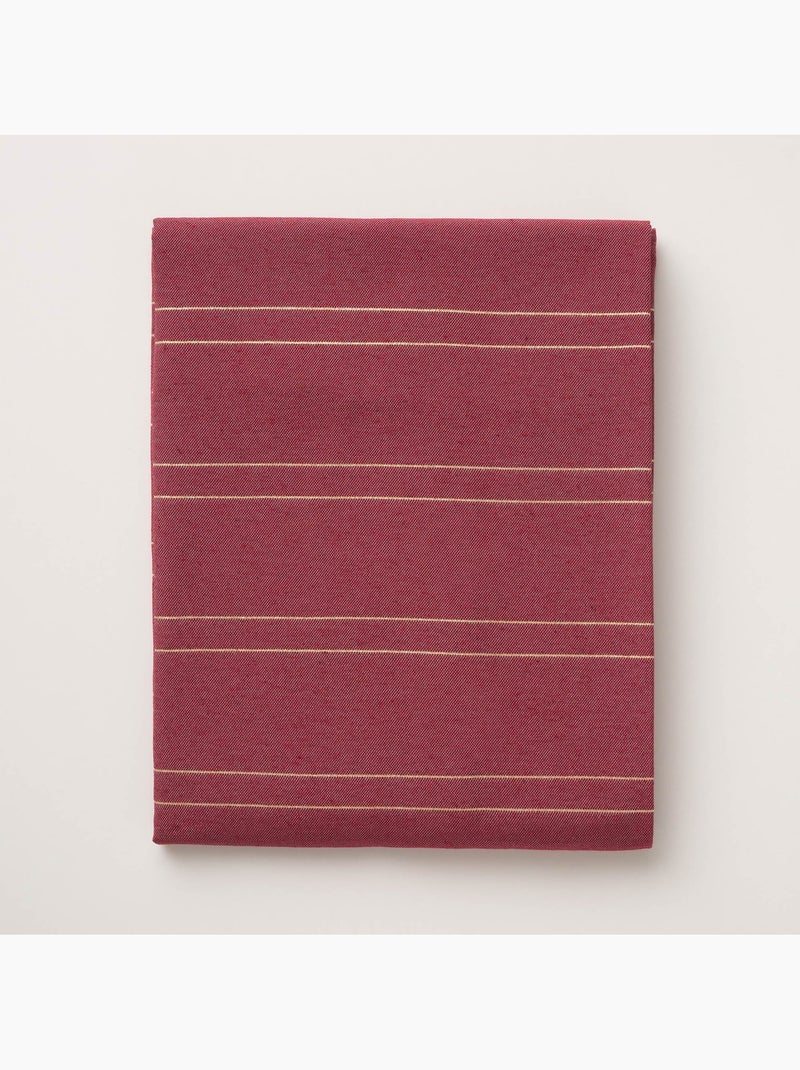 Mantel navideño con rayas de hilo lurex en relieve - gamusi. Granate - Kiabi