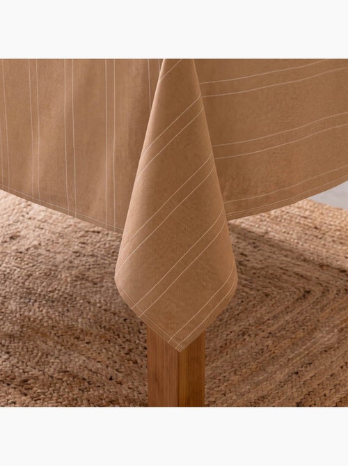 Mantel navideño con rayas de hilo lurex en relieve - gamusi. - Kiabi
