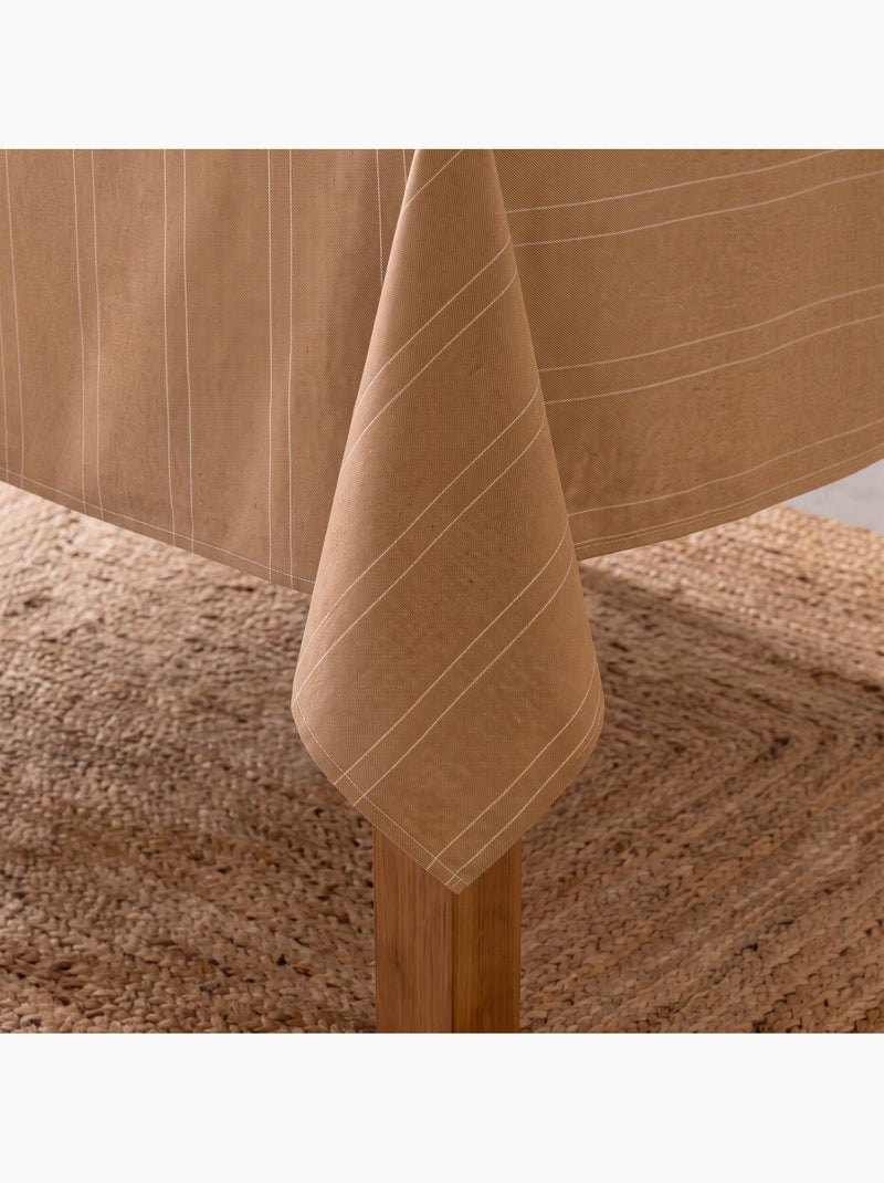 Mantel navideño con rayas de hilo lurex en relieve - gamusi. Ocre - Kiabi