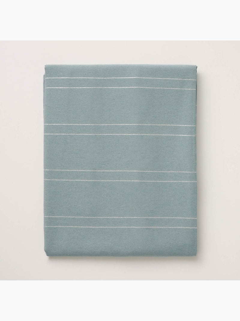 Mantel navideño con rayas de hilo lurex en relieve - gamusi. Verde agua - Kiabi