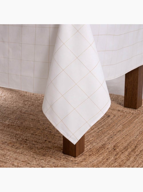 Mantel navideño de algodón a cuadros con hilo lurex en relieve - gamusi. - Kiabi Mantel navideño de algodón a cuadros con hilo lurex en relieve - gamusi. - Kiabi