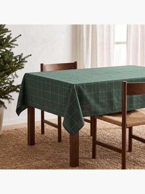 Mantel navideño de algodón a cuadros con hilo lurex en relieve - gamusi. - Kiabi Mantel navideño de algodón a cuadros con hilo lurex en relieve - gamusi. - Kiabi