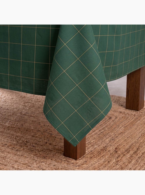 Mantel navideño de algodón a cuadros con hilo lurex en relieve - gamusi. - Kiabi Mantel navideño de algodón a cuadros con hilo lurex en relieve - gamusi. - Kiabi