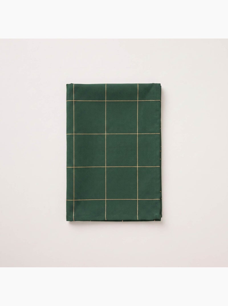 Mantel navideño de algodón a cuadros con hilo lurex en relieve - gamusi. Verde - Kiabi