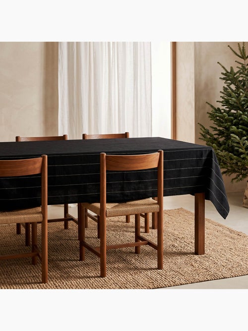 Mantel navideño de algodón a rayas con hilo lurex en relieve - gamusi. - Kiabi Mantel navideño de algodón a rayas con hilo lurex en relieve - gamusi. - Kiabi