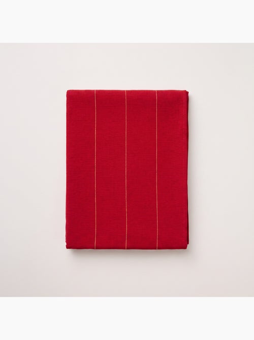 Mantel navideño de algodón a rayas con hilo lurex en relieve - gamusi. - Kiabi Mantel navideño de algodón a rayas con hilo lurex en relieve - gamusi. - Kiabi