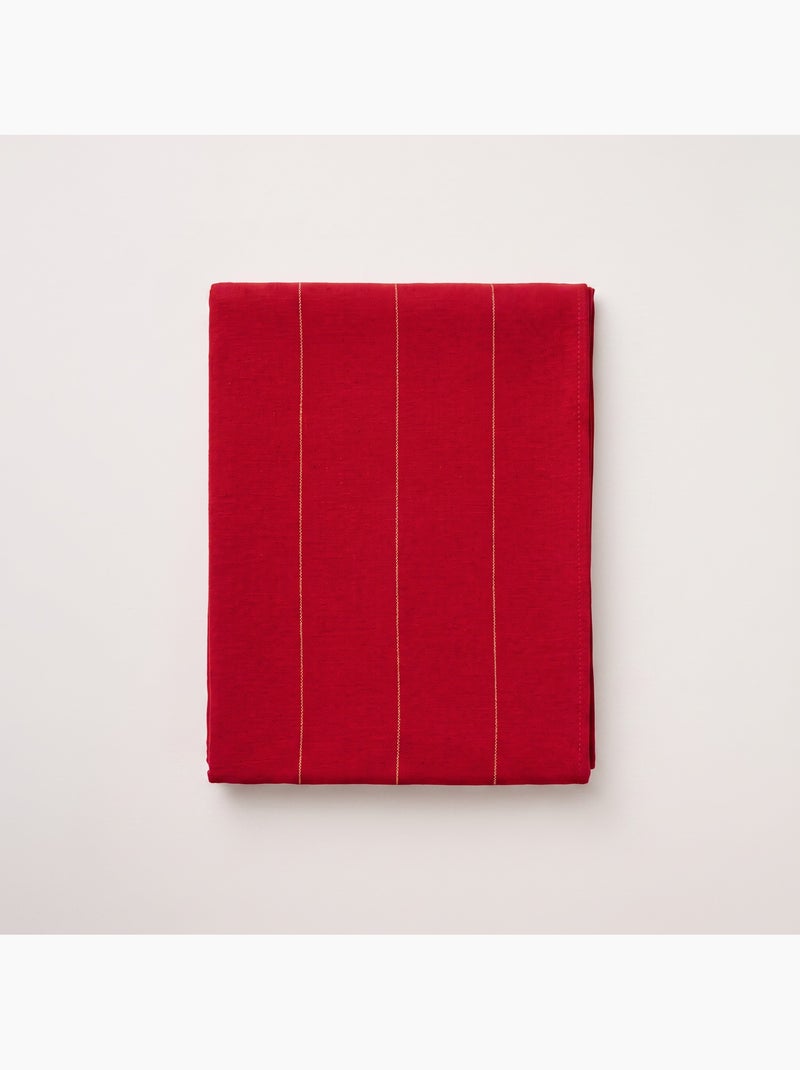 Mantel navideño de algodón a rayas con hilo lurex en relieve - gamusi. Rojo - Kiabi