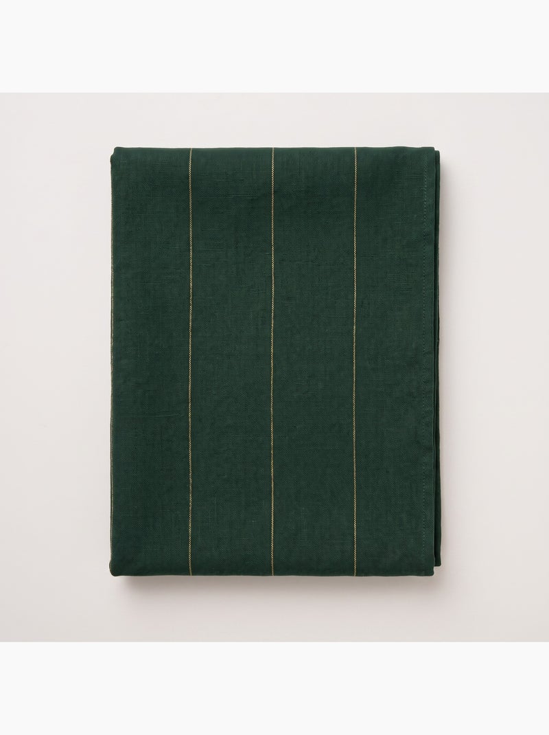 Mantel navideño de algodón a rayas con hilo lurex en relieve - gamusi. Verde - Kiabi
