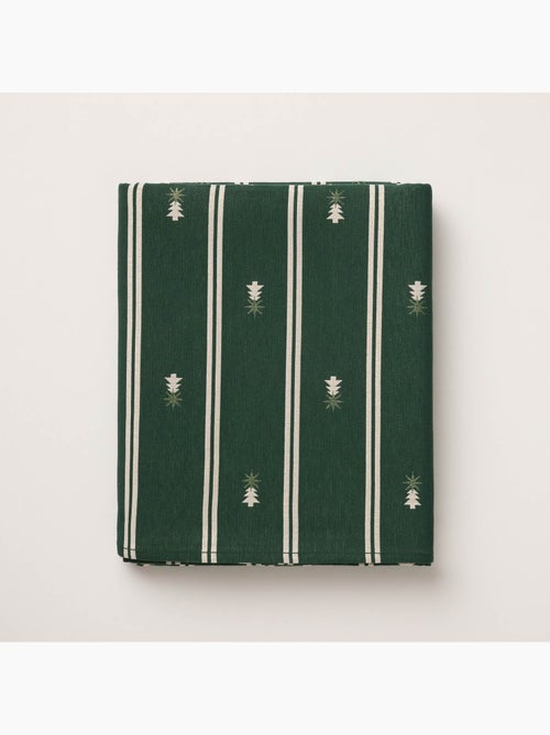 Mantel navideño de rayas dobles con hilo lurex y abetos bordados en relieve - gamusi. - Kiabi Mantel navideño de rayas dobles con hilo lurex y abetos bordados en relieve - gamusi. - Kiabi