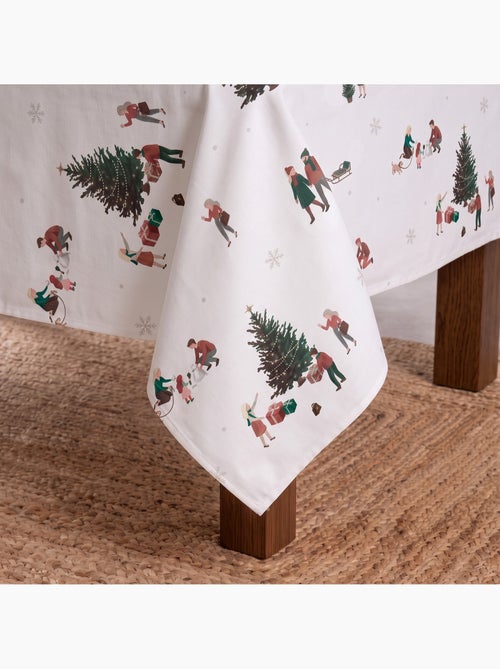Mantel navideño impermeable con estampado de escenas invernales - gamusi. - Kiabi Mantel navideño impermeable con estampado de escenas invernales - gamusi. - Kiabi