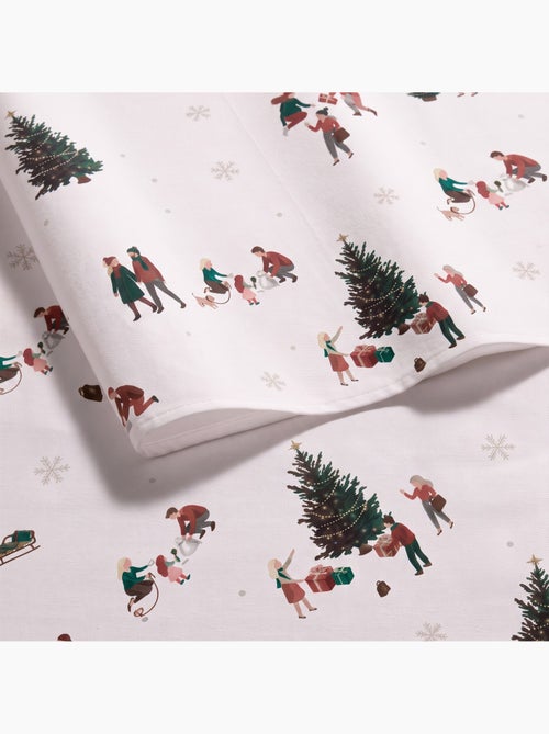 Mantel navideño impermeable con estampado de escenas invernales - gamusi. - Kiabi Mantel navideño impermeable con estampado de escenas invernales - gamusi. - Kiabi