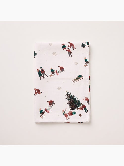 Mantel navideño impermeable con estampado de escenas invernales - gamusi. - Kiabi Mantel navideño impermeable con estampado de escenas invernales - gamusi. - Kiabi