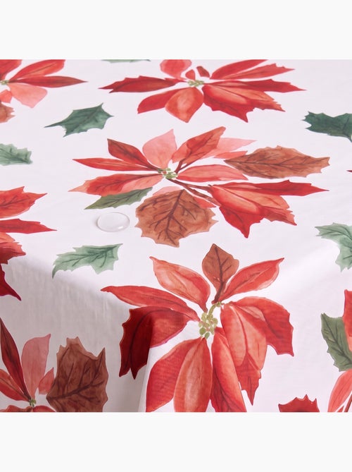 Mantel navideño impermeable con estampado de flor de pascua - gamusi. - Kiabi Mantel navideño impermeable con estampado de flor de pascua - gamusi. - Kiabi