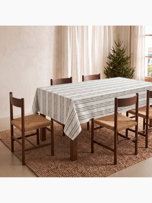 Mantel navideño impermeable con estampado de guirnaldas de acebo - gamusi. - Kiabi Mantel navideño impermeable con estampado de guirnaldas de acebo - gamusi. - Kiabi