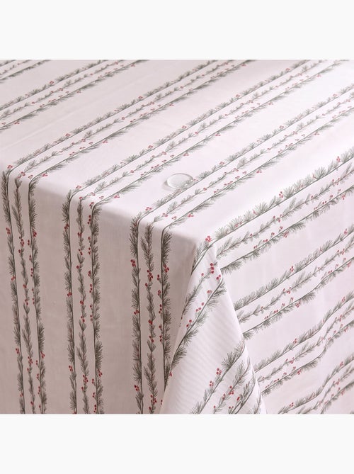 Mantel navideño impermeable con estampado de guirnaldas de acebo - gamusi. - Kiabi Mantel navideño impermeable con estampado de guirnaldas de acebo - gamusi. - Kiabi