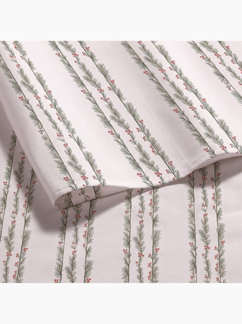 Mantel navideño impermeable con estampado de guirnaldas de acebo - gamusi. Blanco - Kiabi