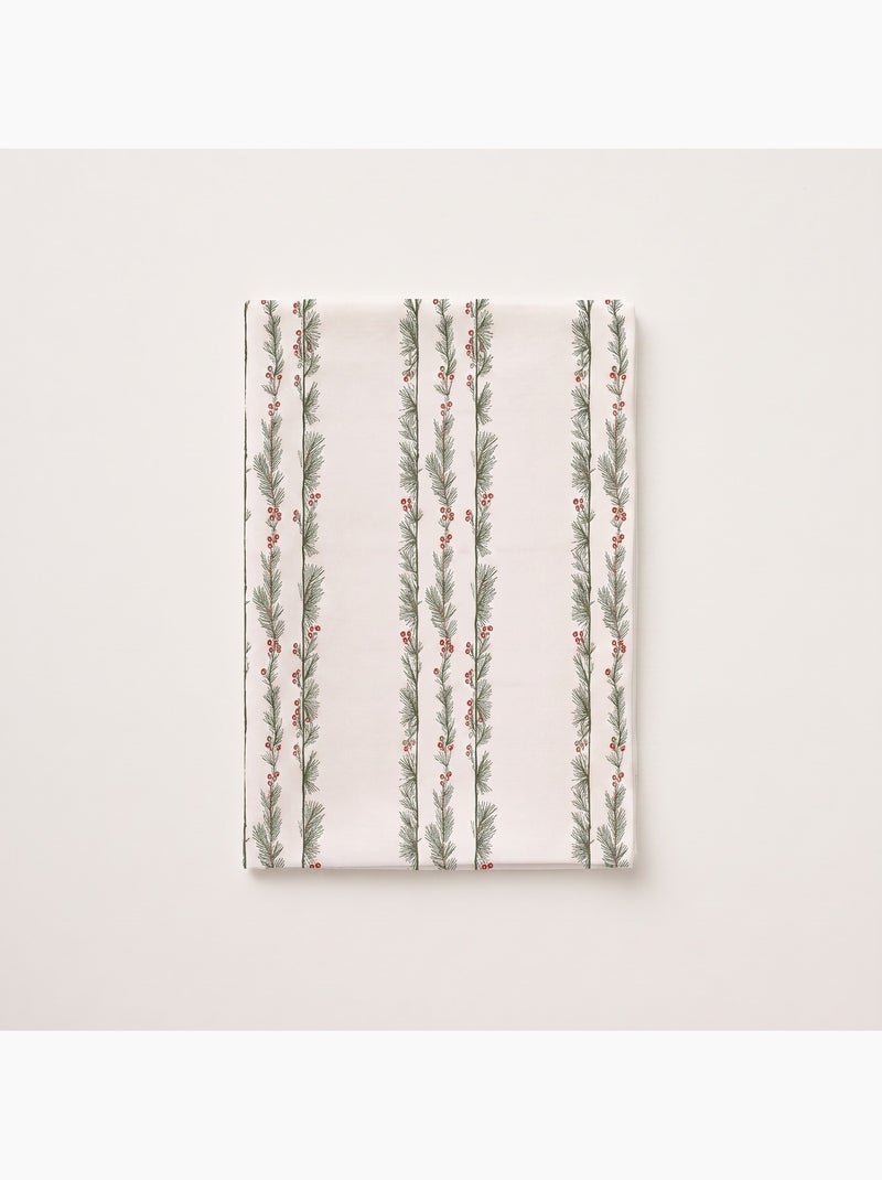 Mantel navideño impermeable con estampado de guirnaldas de acebo - gamusi. Blanco - Kiabi