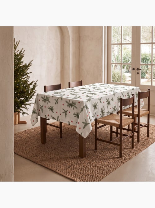 Mantel navideño impermeable con estampado de ramas de abeto - gamusi. - Kiabi Mantel navideño impermeable con estampado de ramas de abeto - gamusi. - Kiabi