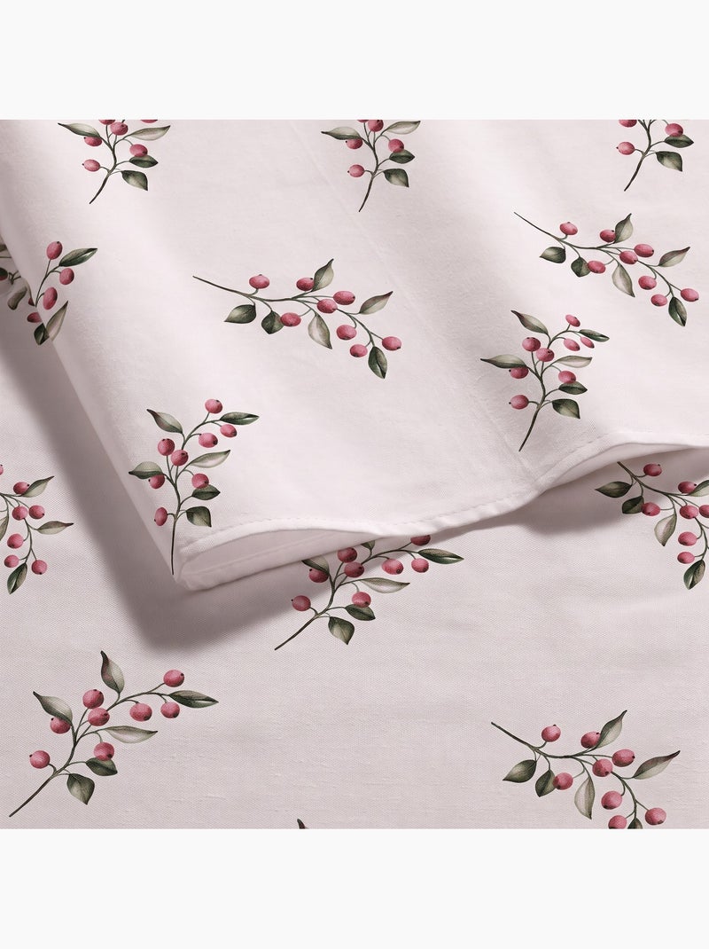 Mantel navideño impermeable con estampado de ramas de acebo - gamusi. Blanco - Kiabi
